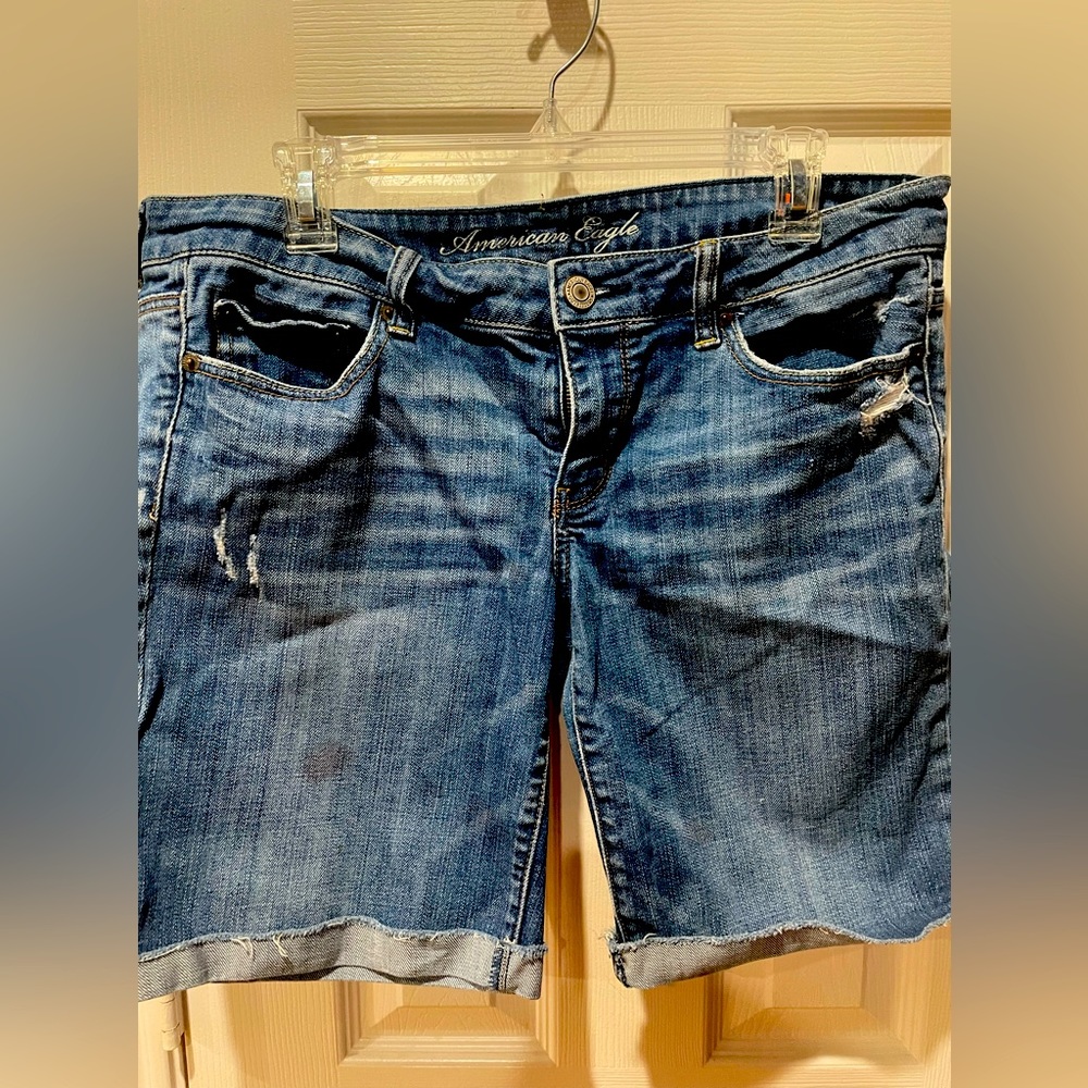 Vintage American Eagle Cutoff Denim Blue Shorts size 12